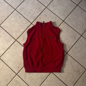 red polo golf vest